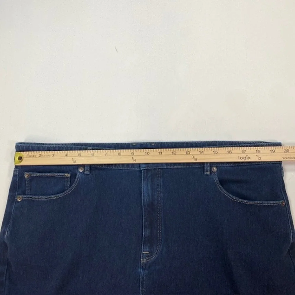 LL Bean‎ Classic Fit Jeans Womens 20W Dark Wash Stretch Tapered Denim 300003